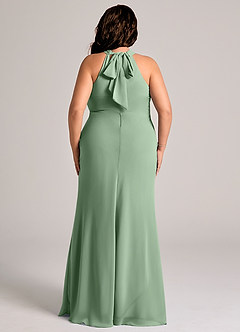 Azazie Doretta Bridesmaid Dresses Matcha Mermaid Pleated Chiffon Dress image2