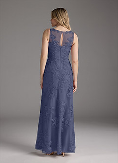 Azazie Whilhelmina vestidos de madre de la novia Vestido de Tormenta de Gasa de Sirena con Encaje image8