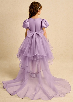 Azazie Cocoa Flower Girl Dresses Wisteria Ball-Gown Pleated Tulle Dress image7