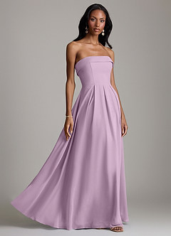 Azazie Lucienne Bridesmaid Dresses Wisteria A-Line Strapless Chiffon Convertible Dress image6