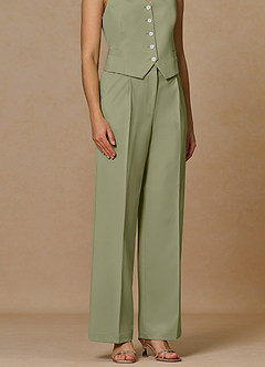 front Rowan Pistachio Refined Weave Performance pants