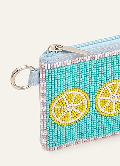 front Mini pochette con cerniera e perline