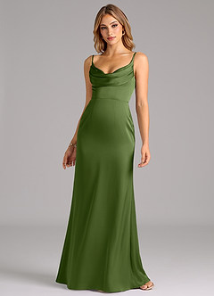 Azazie Aimee Bridesmaid Dresses Juniper A-Line Sweetheart Neckline Stretch Satin Dress image4