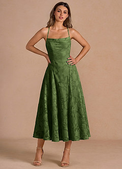 Irelia Olive Midi Dress image3