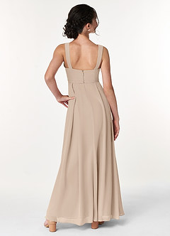 Azazie Simoan Junior Jurk van Chiffon met A-Lijn Sweetheart Halslijn Taupe image2
