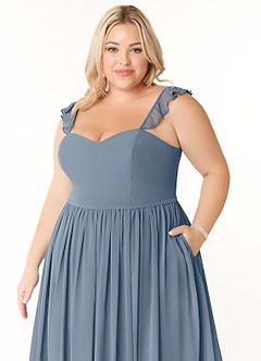 Azazie Metz Bridesmaid Dresses Twilight A-Line Sweetheart Ruched Chiffon Dress image11