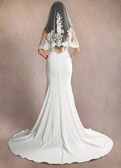 front Charity Lace Elbow Veil