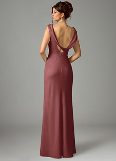Azazie Kieryn Bridesmaid Dresses Amethyst Mermaid Pleated Stretch Satin Dress image6