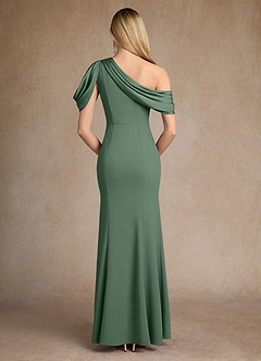 Azazie Paris vestidos de madre de la novia Vestido de Eucalipto de Crepé elástico de Sirena con Plisado image3