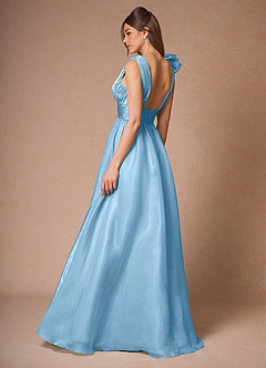 Vespera Mint Blue Ruffles Gown image5