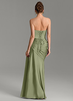 Azazie Zorah Bridesmaid Dresses Garden Sage Mermaid Corset Stretch Satin Convertible Dress image6