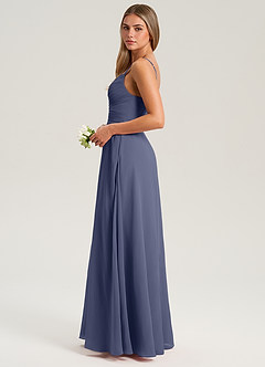 Azazie Terese Bridesmaid Dresses Stormy A-Line Pleated Chiffon Dress image4