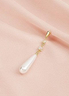 front Zirconia Pearl Tassel Earrings
