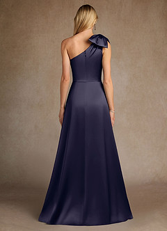 Azazie Easton Mother of the Bride Dresses Stormy A-Line One Shoulder Stretch Satin Dress image3