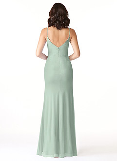 Azazie Deandra Robes de demoiselle d'honneur Robe Sirène en Maille Plissée Agave image2
