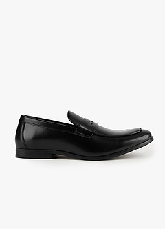 front Men's Leather Penny Loafers