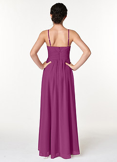 Azazie Catalina Junior Orchid A-Line Ruched Chiffon Dress image2
