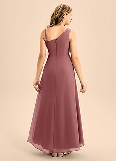 Azazie Brooke Junior Amethyst A-Line Side Slit Chiffon Dress image2