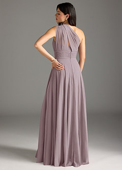 Azazie Charlize Bridesmaid Dresses Dusk A-Line One Shoulder Chiffon Dress image2