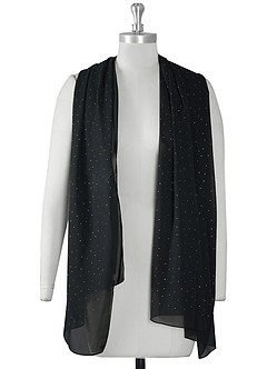 front Met parels gevulde chiffonomslagdoek