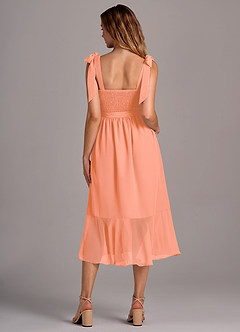 Azazie Deb Bridesmaid Dresses Sunset A-Line with Pockets Chiffon Convertible Dress image6