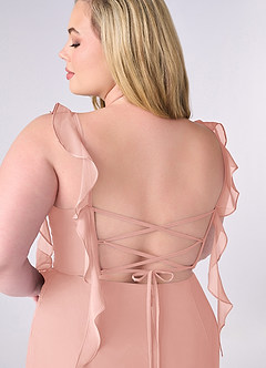 Barbie ♥ Azazie Robes de demoiselle d'honneur Robe Sirène en Mousseline de soie Corset Rosette image10