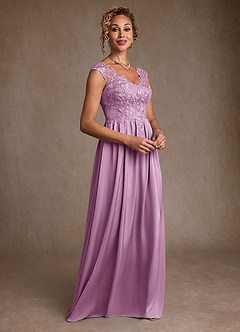 Azazie Amethyst vestidos de madre de la novia Vestido de Glicinia de Encaje de Corte en A image5