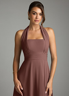 Azazie Tamira Suknie dla druhen Linia A Pofałdowany Szyfon Do ziemi Sukienka image6