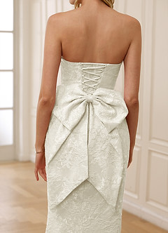 Jiral Crema Abito da ballo in jacquard a sirena image4