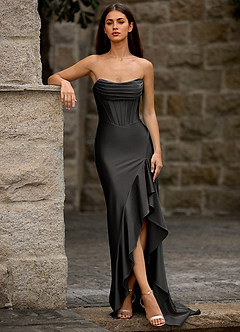 Siren Schwarz Meerjungfrau-Ballkleid image5