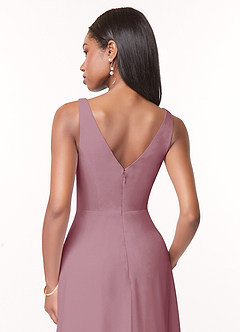 Azazie Nala Bridesmaid Dresses Vintage Mauve A-Line Pleated Chiffon Dress image5
