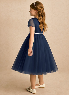 Azazie Kaylor Flower Girl Klänningar Klänning A-linje i Tyll Plisserad image6