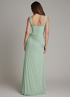 Azazie Amberly Bridesmaid Dresses Agave Sheath Sweetheart Neckline Chiffon Dress image2