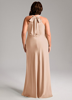 Azazie Doretta Bridesmaid Dresses English Rose Mermaid Pleated Stretch Satin Dress image11