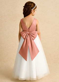 Azazie Eleni Sukienki dla dziewczynek sypiących kwiaty Suknia balowa Ukłon Tiul Długość kostki Sukienka image2