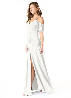 Azazie Dakota Šaty pro družičky A-Line Plisovaný Šifón Délka podlahy Šaty image3