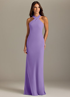 Azazie Doretta Bridesmaid Dresses Tahiti Mermaid Pleated Chiffon Dress image1