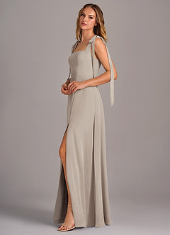 Azazie Debra Bridesmaid Dresses Frost A-Line with Pockets Chiffon Convertible Dress image4