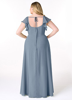 Azazie Bondi Bridesmaid Dresses Twilight A-Line Ruffled Chiffon Dress image8