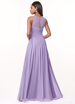 Azazie Nina Bridesmaid Dresses Lilac A-Line Pleated Chiffon Dress image2