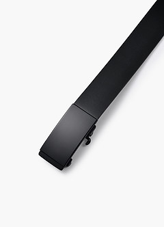 front Men's Leather Box Buckle Belt