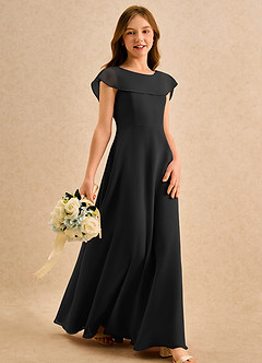 Azazie Kittie Girls Formal Flower Girl Klänningar Klä A-Line i Chiffong image4