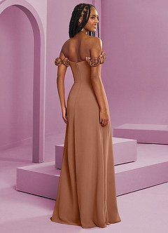 Barbie ♥ Azazie Bridesmaid Dresses Bronzer A-Line Off the Shoulder Chiffon Convertible Dress image9