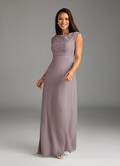 Azazie Bettina Mother of the Bride Dresses Dusk A-Line Lace Chiffon Dress image5