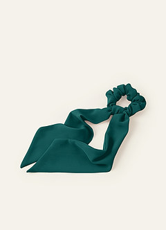 front Matching Color Chiffon Hair Scarf Scrunchie