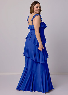 Barbie ♥ Azazie Bridesmaid Dresses Royal Blue A-Line Sweetheart Neckline Chiffon Dress image10