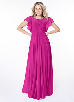 Azazie Lily Vente Finale Robe Empire Plissée Longueur ras du sol Mousseline de soie image1