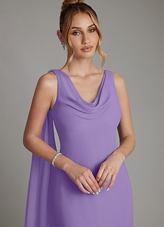 Azazie Essence Bridesmaid Dresses Tahiti Sheath Chiffon Dress image3