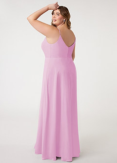 Azazie Daenerys Bridesmaid Dresses Candy Pink A-Line Cowl Chiffon Dress image11