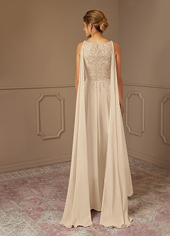Azazie Joules Mother of the Bride Dresses Champagne A-Line Sequins Chiffon Dress image2